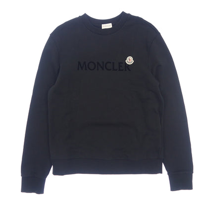 Good Condition◆Moncler Sweatshirt MAGLIA GIROCOLLO 22AW With Logo Patch Men's Black Size M MONCLER [AFB41] 