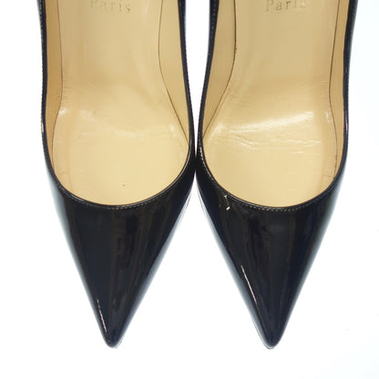 Good Condition◆Christian Louboutin Pumps Pin Heel Enamel Women's Size 37 Black CHRISTIAN LOUBOUTIN [AFD1] 