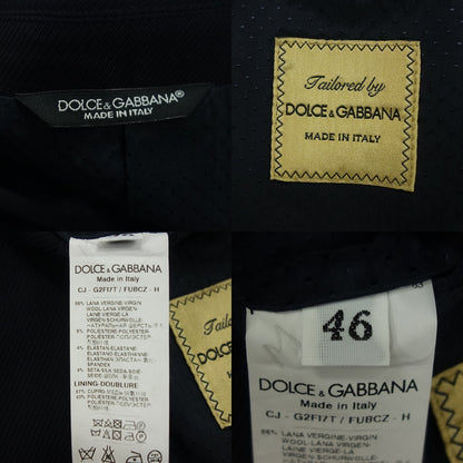 ドルチェ&ガッバーナ 2Bジャケット ウール メンズ 46 黒 DOLCE&GABBANA【AFB50】【中古】