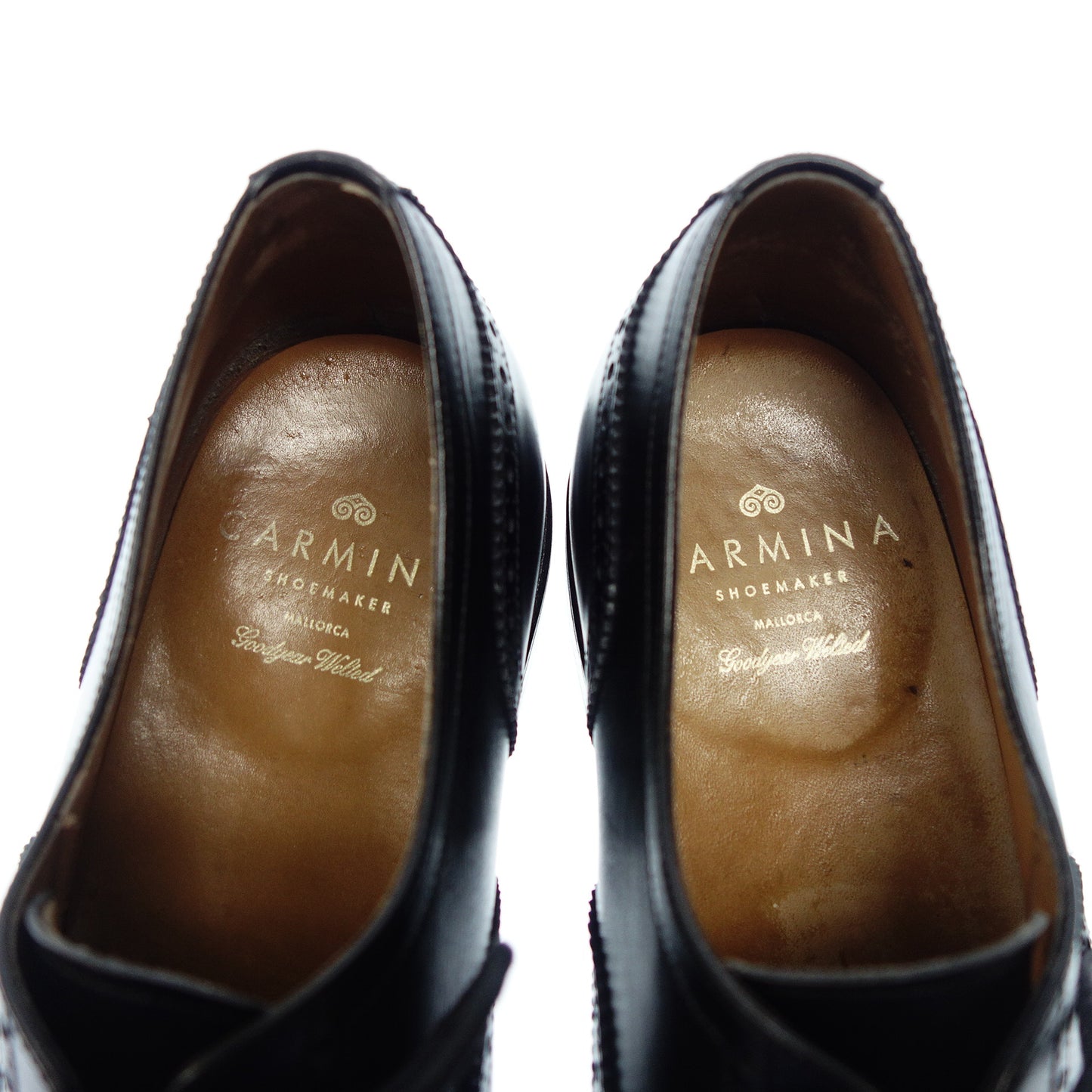 Good condition ◆ Carmina full brogue shoes 80325 Sartore Camier with shoe tree Men's black Size 7.5CARMINA [AFC1] 