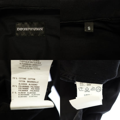 Used ◆ Emporio Armani cutter shirt open collar men's black size S EMPORIO ARMANI [AFB40] 