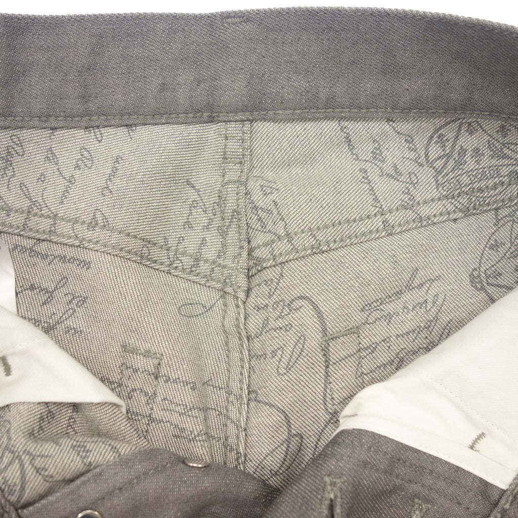 Very good condition ◆ Berluti denim pants lining calligraphy men's size 44 gray Berluti [AFB48] 