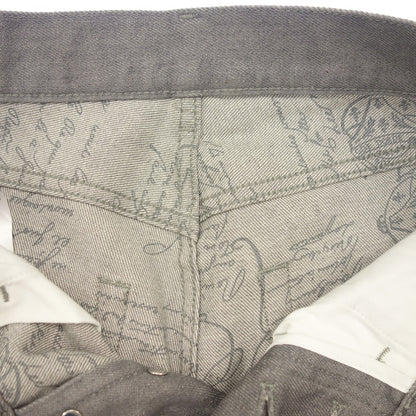 Very good condition ◆ Berluti denim pants lining calligraphy men's size 44 gray Berluti [AFB48] 