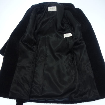 Good condition ◆ Max Mara Gown Coat Alpaca Women's 42 Black Max Mara [AFA14] 