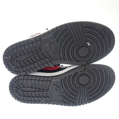 状况非常好 ◆ 耐克运动鞋 BQ6472 004 Air Jordan 1 Mid 女士 23.5 黑色 x 粉色 NIKE [AFD6] 