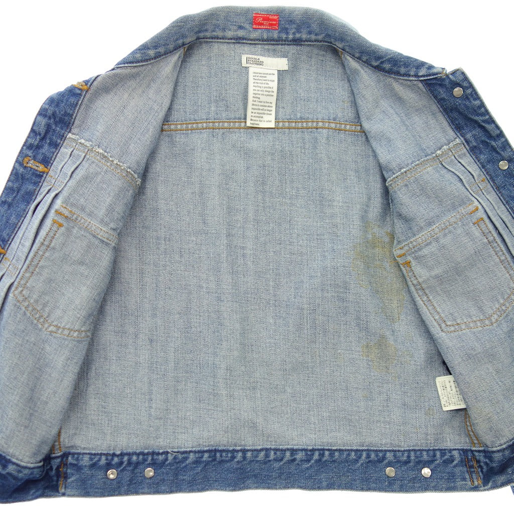 Good condition◆Double standard closing denim jacket 5501064A Women's Blue 36 [AFB22] 