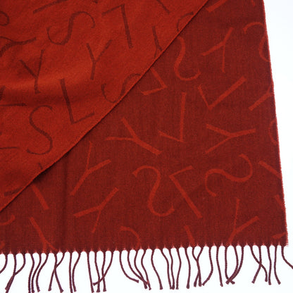 Good condition ◆ Yves Saint Laurent muffler wool red large size YVES SAINT LAURENT [AFI23] 