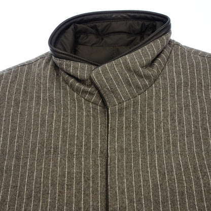 美品◆エルメネジルド ゼニア リバーシブルベスト ウール カシミア ナイロン メンズ グレー系 サイズ46  Ermenegildo Zegna【AFB37】