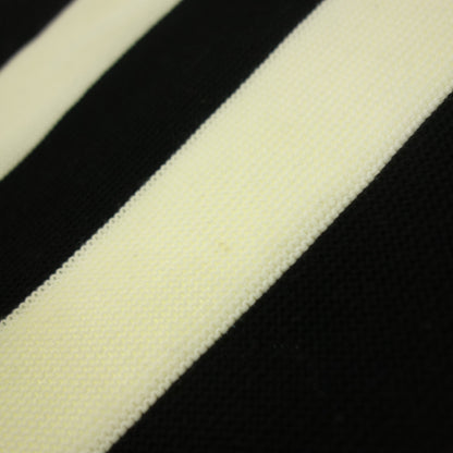 Gucci embroidered cotton knit sweater border men's white black S GUCCI [AFB36] [Used] 