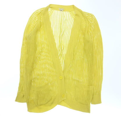 Hermes Knit Cardigan Cable Knit Ladies 40 Yellow HERMES [AFB43] [Used] 