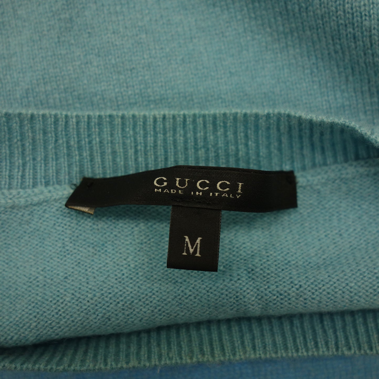 Used◆Gucci Knit Sweater Cashmere GG Embroidery 369063 Men's Light Blue Size M GUCCI [AFB29] 