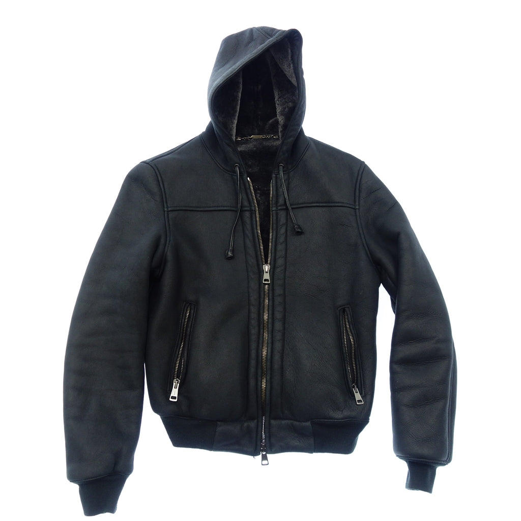 Good Condition◆Sharing Shearling Coat Lining Boa Men's 48 Black Shearling [AFB13] 