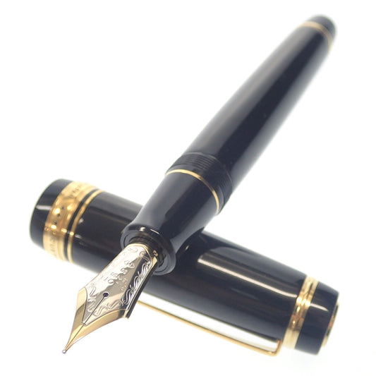 Very good condition ◆ Pilot Fountain Pen Custom Urushi Lacquer PILOT CUSTOM URUSHI Nib 18K-750 30 M Black x Gold [AFI2] 