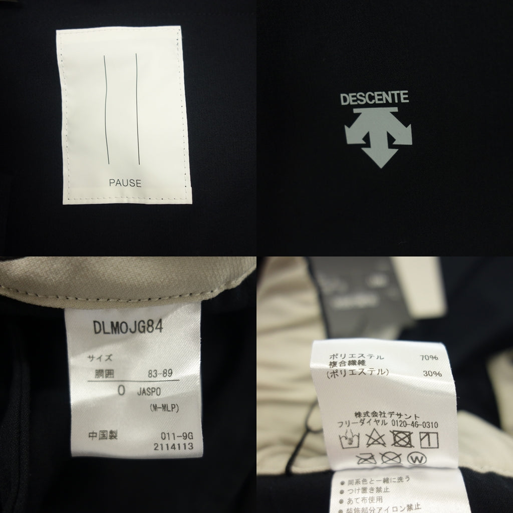 Very good condition◆DESCENTE Pants Zip Design DLMOJG84 Men's Navy Size O DESCENTE [AFB46] 