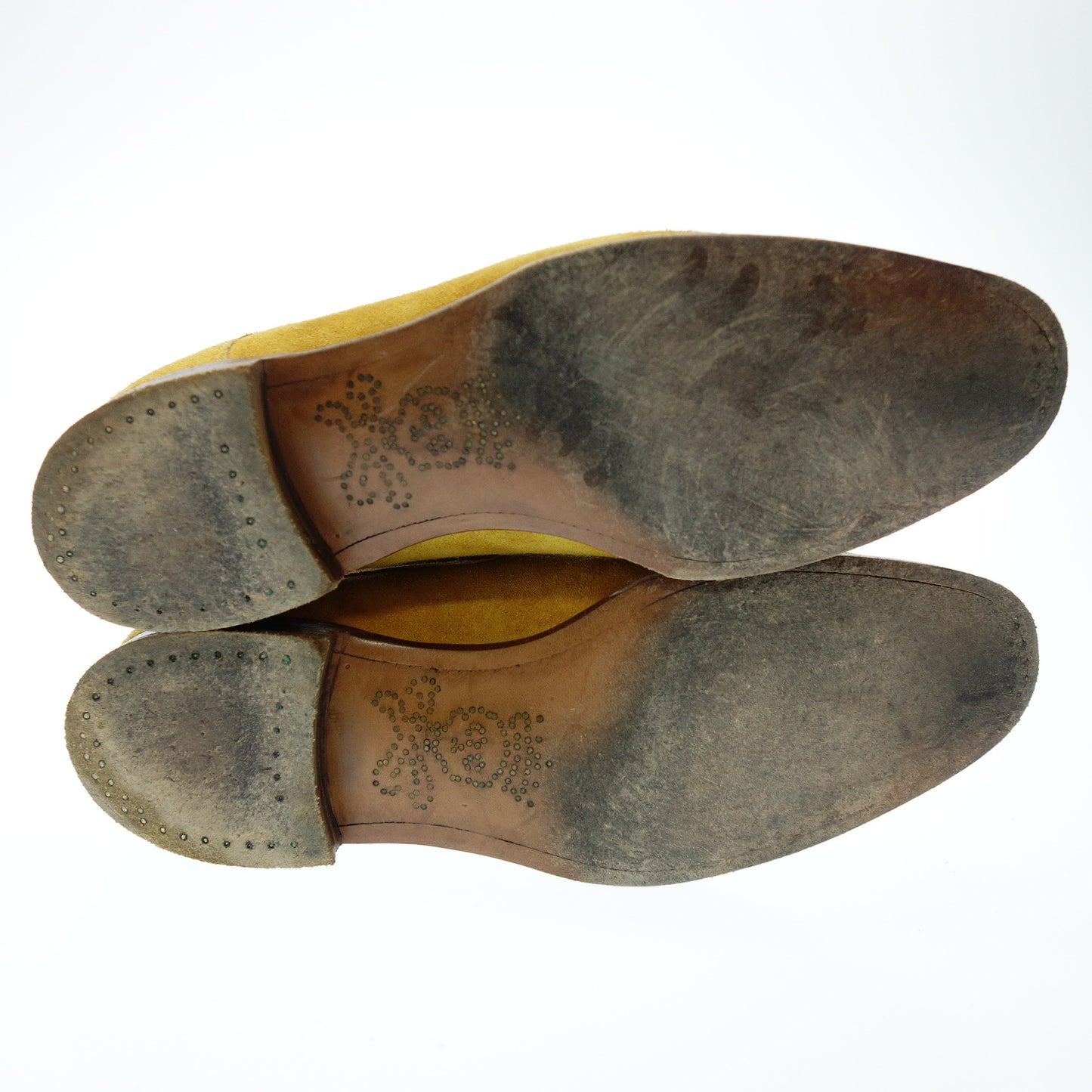 Barker 2 孔眼鞋 M0087 麂皮男式 6.5 棕色 BARKER [AFD7] [二手] 
