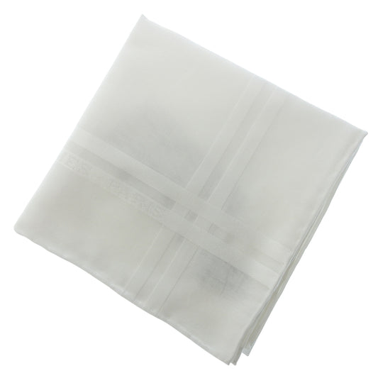 和新的一样◆爱马仕手帕 100%棉白色带盒子 HERMES [AFI20] 