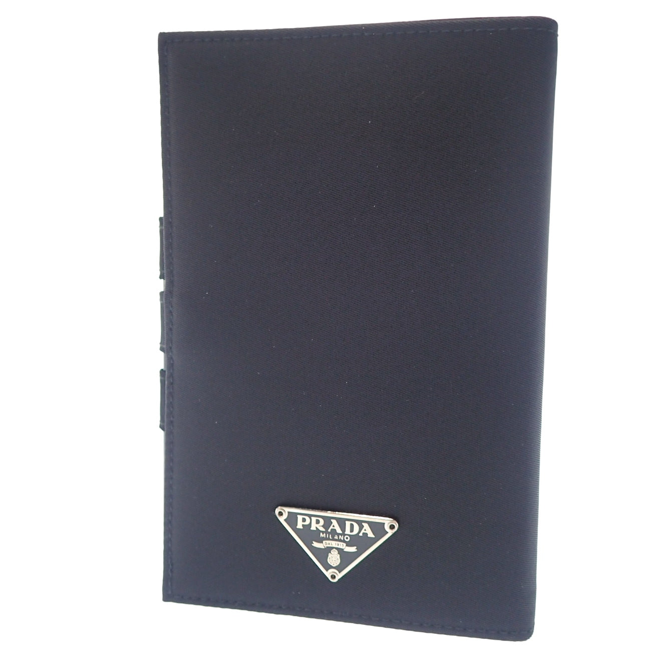 Prada address book triangular plate nylon black with box PRADA [AFI18] [Used] 