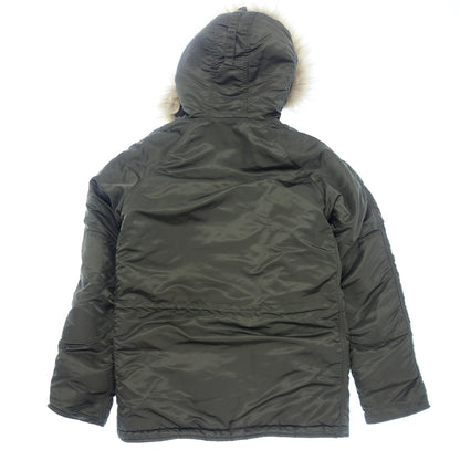 Good Condition ◆ Alpha Nylon Jacket 20094-0876 Men's Size S Khaki with Fur ALPHA [AFA13] 