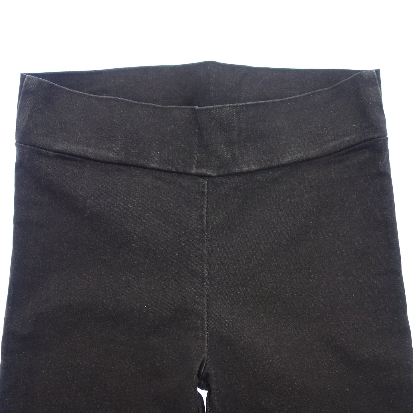 ERMANNO SCERVINO Pants Stretch Denim Zip Hem Solid Women's Black Size 40 ERMANNO SCERVINO [AFB1] 