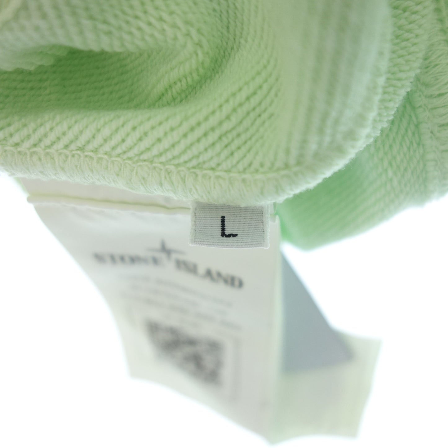 美品◆ストーンアイランド プルオーバーパーカー 肩ロゴ メンズ ライトグリーン サイズL STONE ISLAND【AFB46】