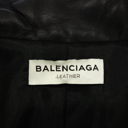 極美品◆バレンシアガ レザージャケット ジップアップ 342695 レディース 38 黒 BALENCIAGA【AFG1】