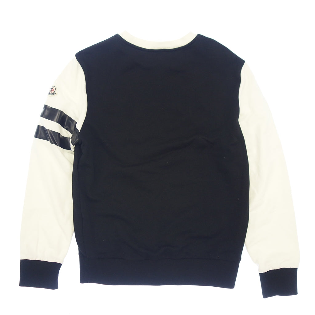 Good Condition◆Moncler Sweatshirt 2022 Crew Neck Men's Black x White Size M MONCLER [AFB29] 