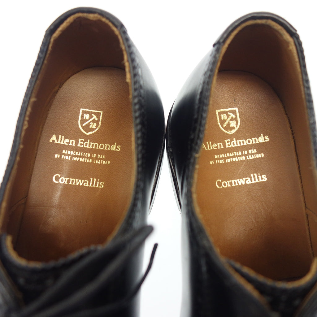 極美品◆アレンエドモンズ  レザーシューズ セミブローグ メンズ ブラック サイズ8D Allen Edmonds【AFD1】