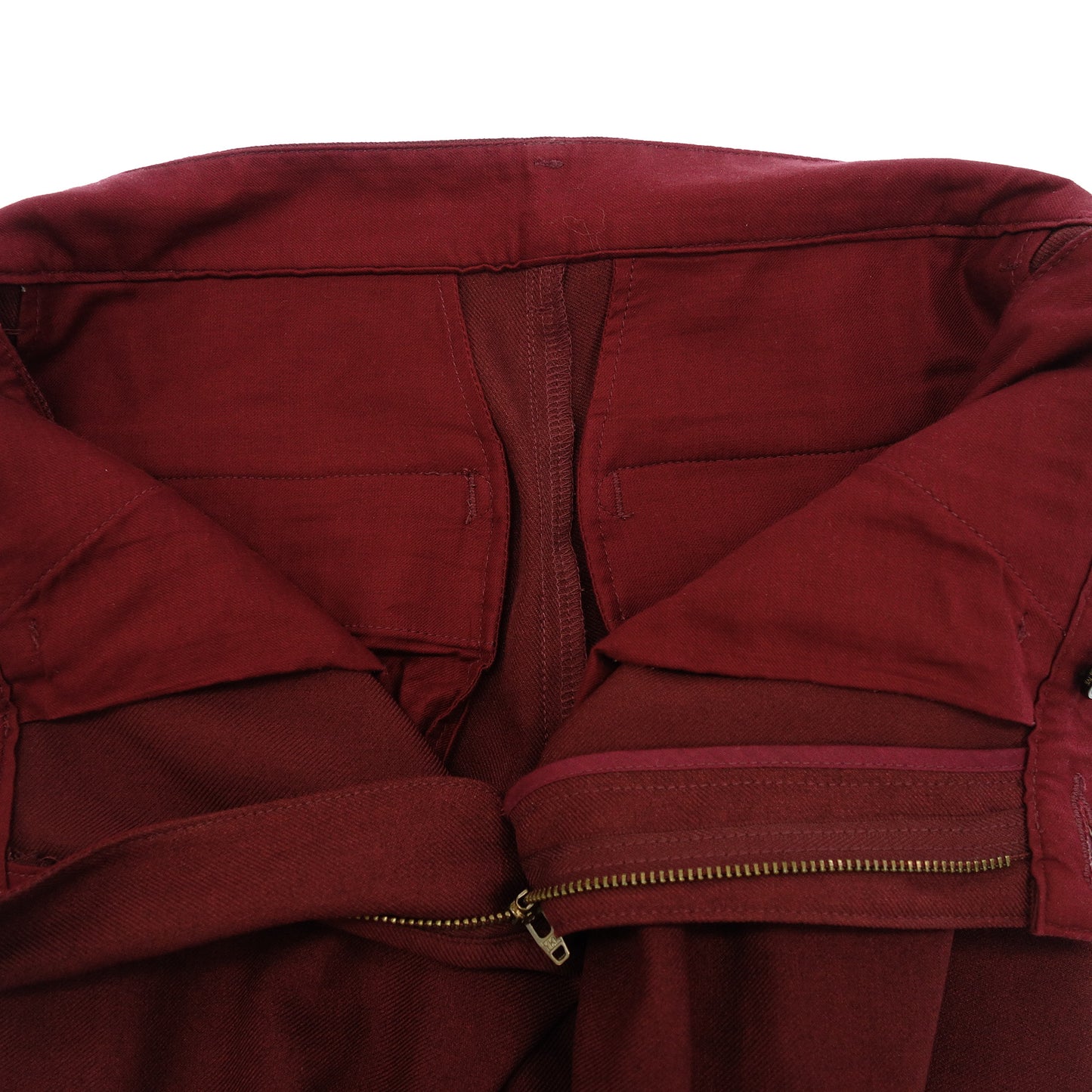 Good condition ◆ Mr. Olive Pants Trousers Polyester Twill Fabric Men's Wine Red Size XS Mr. OLIVE [AFB24] 