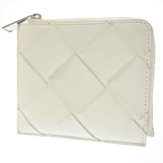 Bottega Veneta Coin Purse Coin Case Maxi Intrecciato Leather White Box BOTTEGA VENETA [AFI18] [Used] 