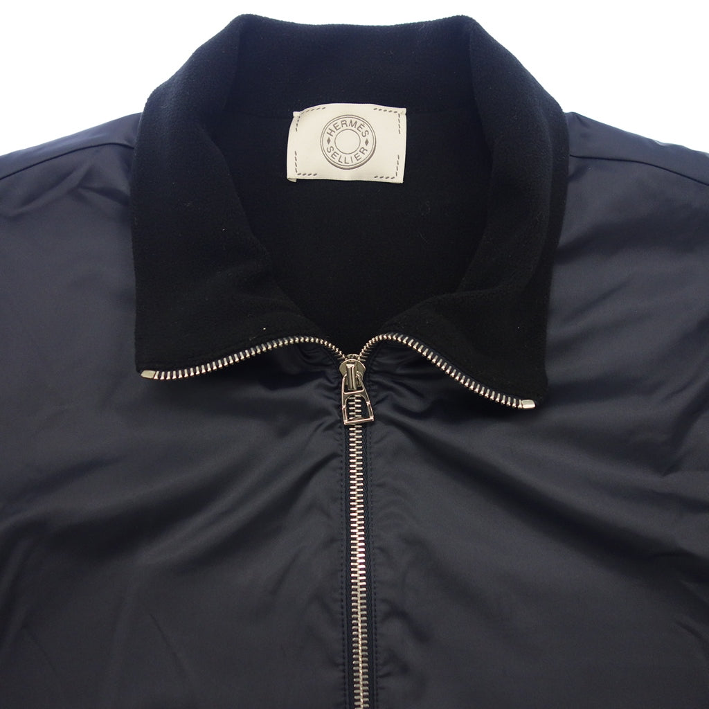 Used ◆Hermes Serie Blouson Zip Up Jacket Nylon Navy Men's Size XXL HERMES [AFB37] 