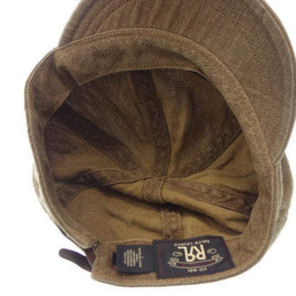 双 RRL 帽子 Casquette 亚麻棕色尺寸 L RRL [AFI20] [二手] 