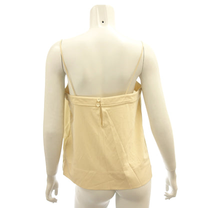 Good condition◆Hermes camisole cotton x silk beige ladies size 40 HERMES [AFB51] 