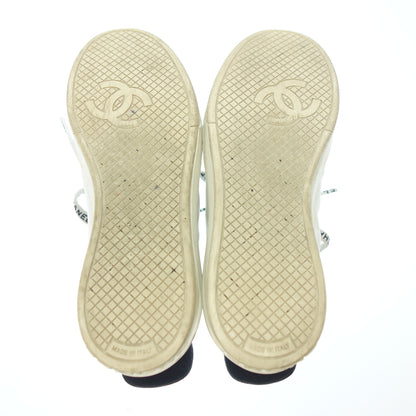 二手的 ◆CHANEL 低胸运动鞋这里标记鞋跟标志小牛皮革双色女士白色 x 黑色尺寸 35 G34085 CHANEL [AFC20] 