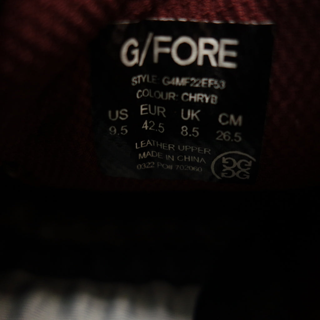 跟新品一样◆G-Fore 高尔夫球鞋 G4MF22EF53 男士红棕色 尺寸 9.5 G/FORE [AFD8] 