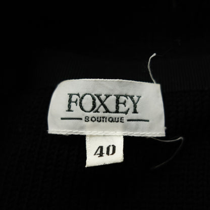 Foxy 有领针织开衫 女式 黑色 40 FOXEY [AFB25] [二手] 