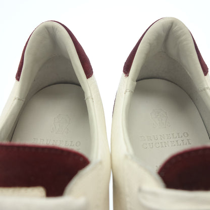 Brunello Cucinelli all leather sneakers suede switching men's white 42 BRUNELLO CUCINELLI [AFC27] [Used] 