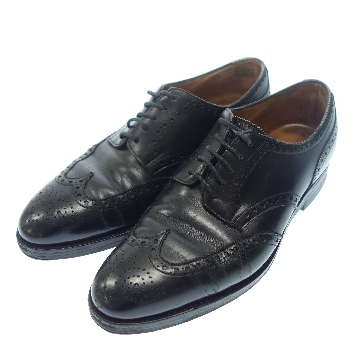 中古◆ジョンロブ レザーシューズ  ウイングチップ ダービー 旧ロゴ 5.5 メンズ  黒 JOHN LOBB Darby【AFD1】