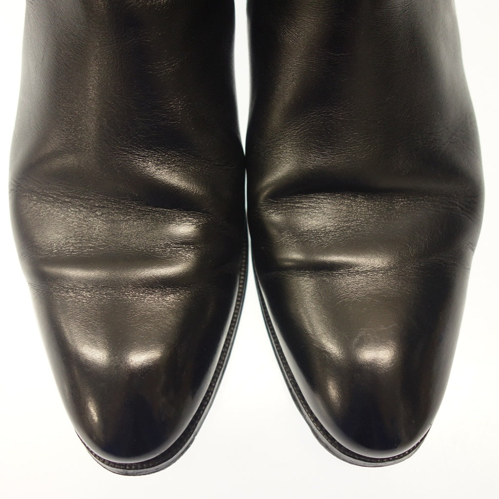 Good Condition◆Carmina Leather Shoes Jodhpur Boots Trading Post Men's Black Size 6.5 CARMINA [AFC5] 