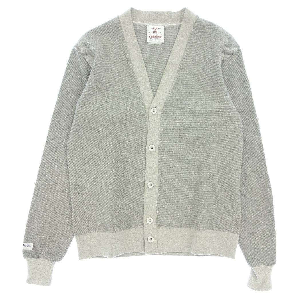 Very good condition◆Barbarian Classic Cardigan Cotton Men's Size S Gray BARBARIAN [AFB9] 