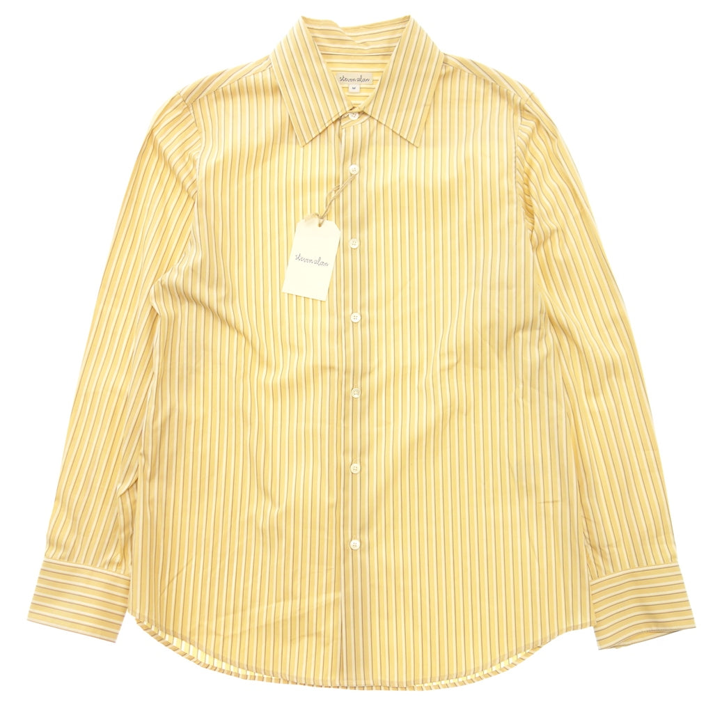 Unused ◆ Stephen Alan Long Sleeve Shirt Striped Pattern Cotton Men's M Yellow STEVEN ALAN [AFB14] 