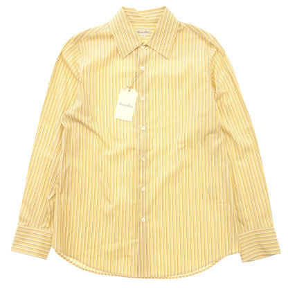 Unused ◆ Stephen Alan Long Sleeve Shirt Striped Pattern Cotton Men's M Yellow STEVEN ALAN [AFB14] 