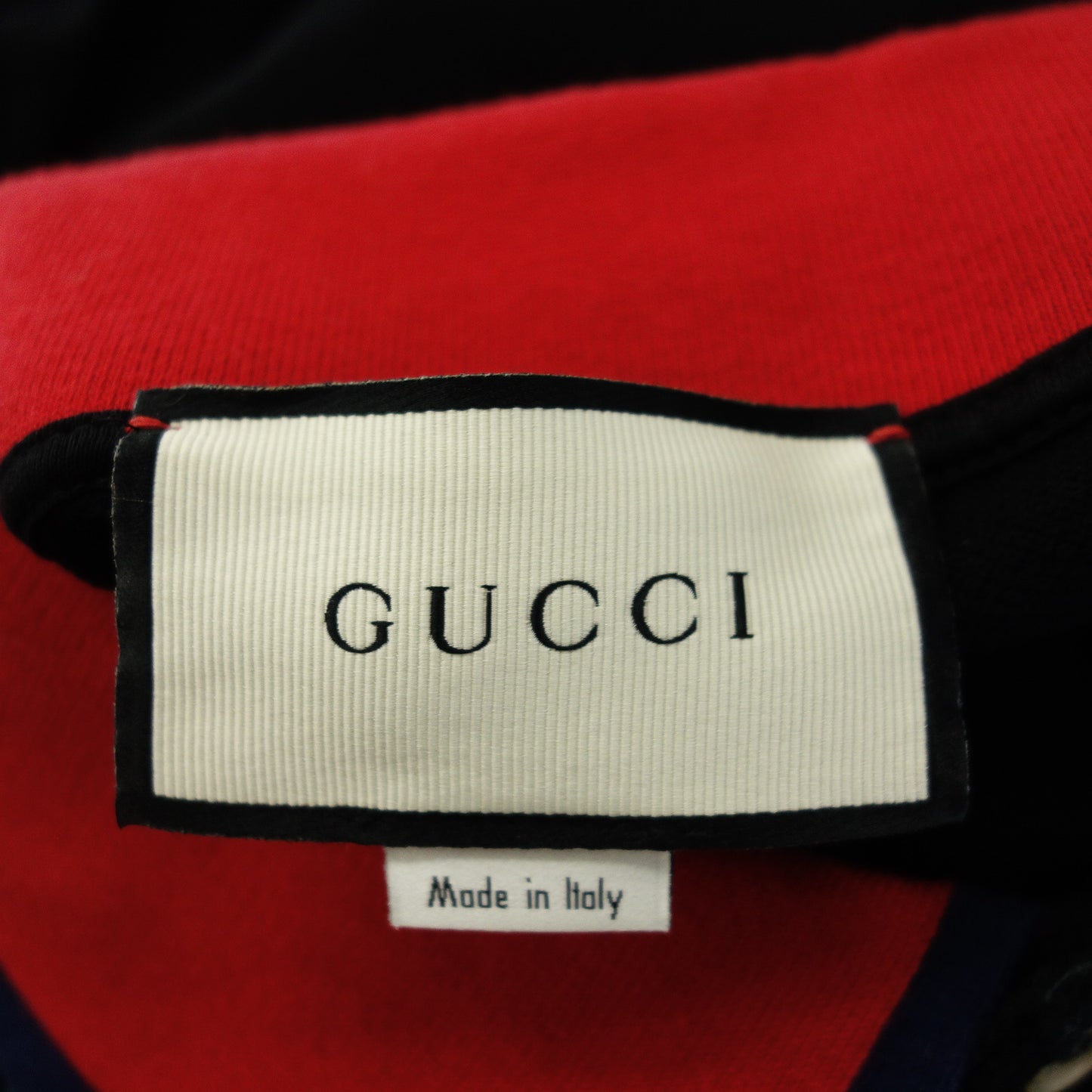 グッチ 長袖ポロシャツ トリコロール ロゴ 545784 メンズ ブラック XL GUCCI【AFB13】【中古】