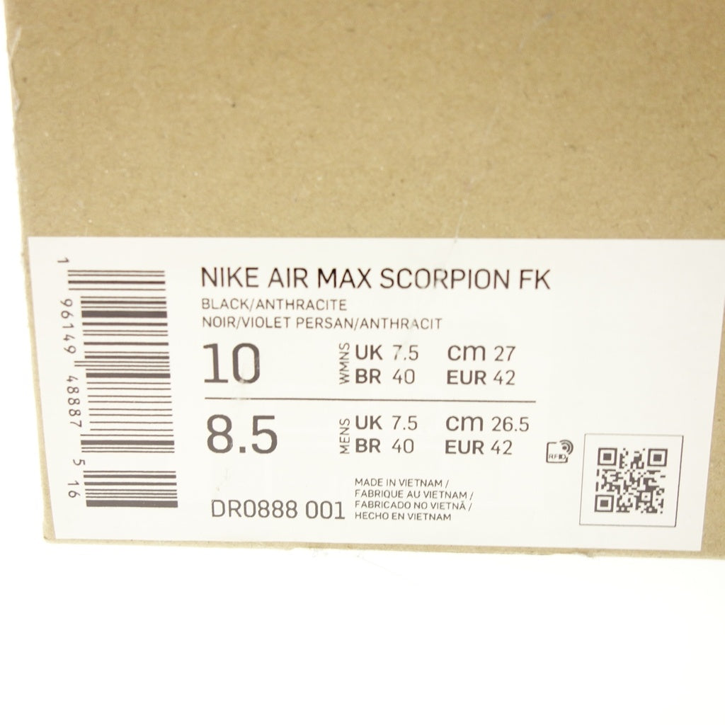 Like new ◆ Nike sneakers Air Max Scorpion Flyknit DR0888-001 Men's Black Size 27.0cm NIKE AIR MAX [AFD7] 