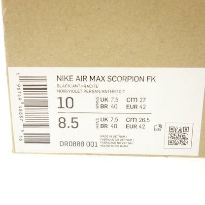 像全新一样 ◆ 耐克运动鞋 Air Max Scorpion Flyknit DR0888-001 男士黑色 尺码 27.0 厘米 NIKE AIR MAX [AFD7] 