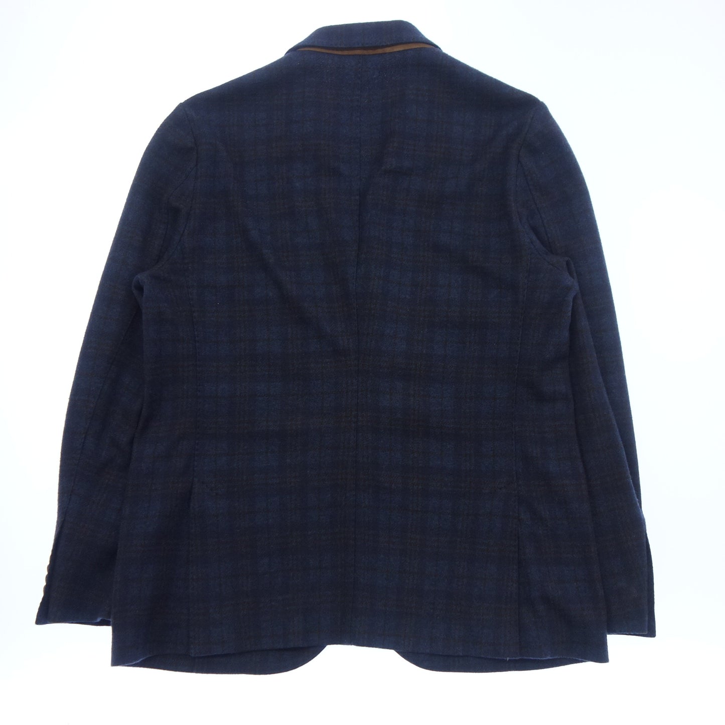 Loro Piana 3B Jacket Cashmere x Silk Check Men's 58 Navy Loro Piana [AFB23] [Used] 