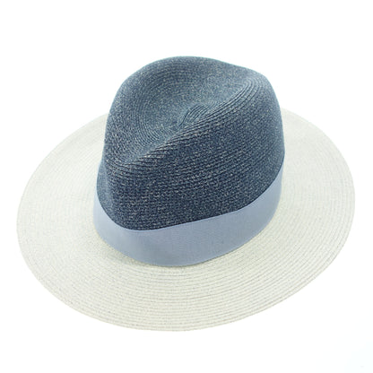 Very good condition ◆ Emporio Armani hat straw blue 57 EMPORIO ARMANI [AFI23] 