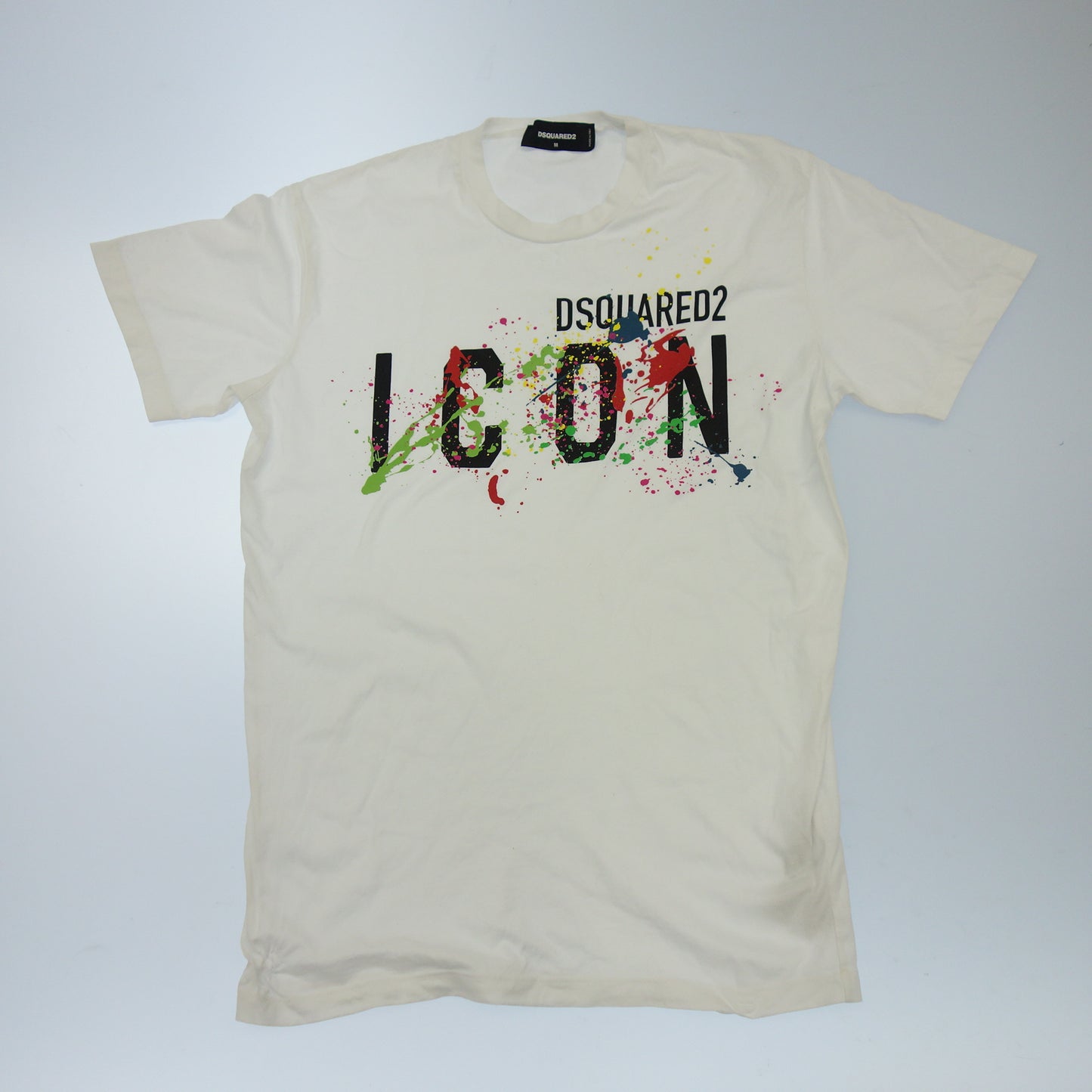 美品◆ディースクエアード Tシャツ ICON メンズ ホワイト サイズM DSQUARED2【AFB1】