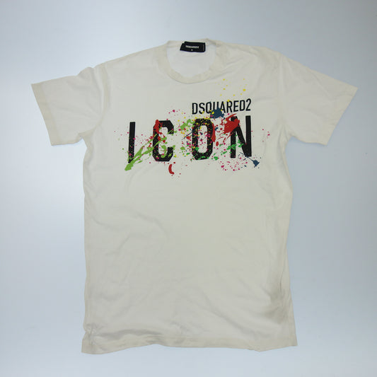 Good condition◆D Squared T-shirt ICON Men's White Size M DSQUARED2 [AFB1] 