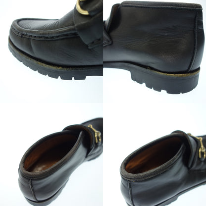 Used ◆ Gucci Leather Short Boots Horsebit Women's 36.5 Black GUCCI [AFC41] 