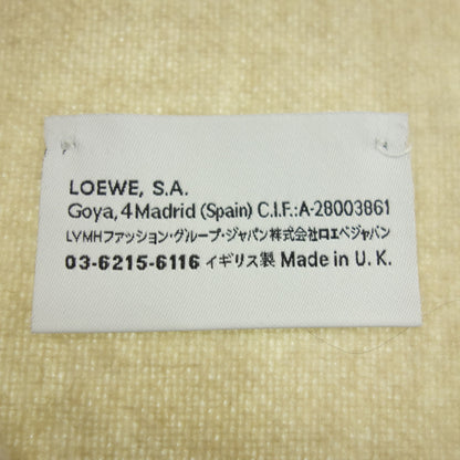 Good condition◆LOEWE Muffler Wool x Cashmere Anagram Cream x Brown LOEWE [AFI21] 